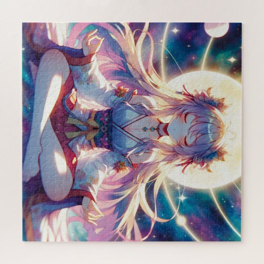 Namaste Anime Girl Meditation Puzzle (Horizontal)