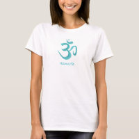 Namaste Aquamarin Watercolor Om Symbol Yoga