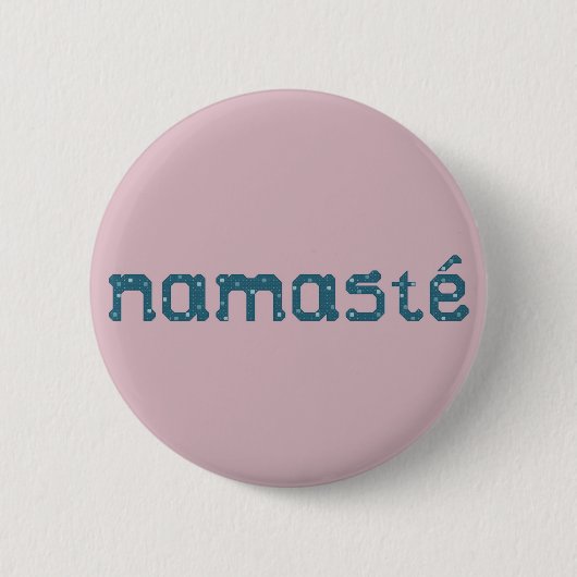 Namaste aquamariner Knopf Button (Vorderseite)