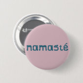 Namaste aquamariner Knopf Button (Vorne & Hinten)