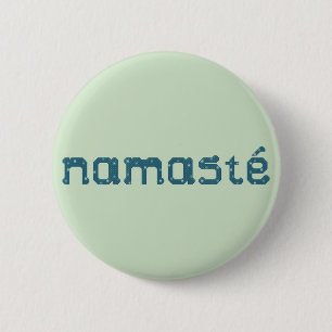 Namaste aquamariner Knopf Button