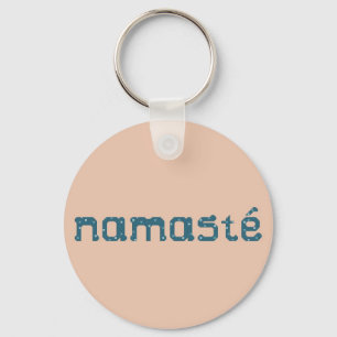 Namaste aquamariner Schlüsselanhänger