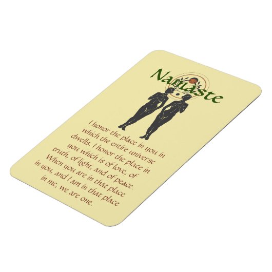 Namaste & Astra Kunst, Dichtung und Musik Magnet (Linke Seite)