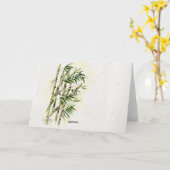 Namaste auf Bamboo respektvoller, höflicher Gruß Karte (Gelbe Blume)