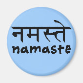 Namaste auf Englisch und Hindi Magnet (Vorne)