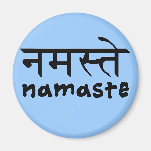 Namaste auf Englisch und Hindi Magnet (Vorne)