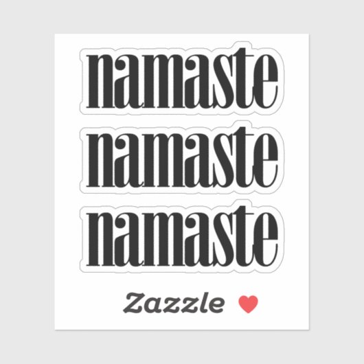 Namaste Aufkleber (Blatt)