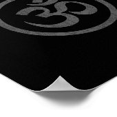 Namaste Aum Symbol Vintage Boho Poster (Ecke)