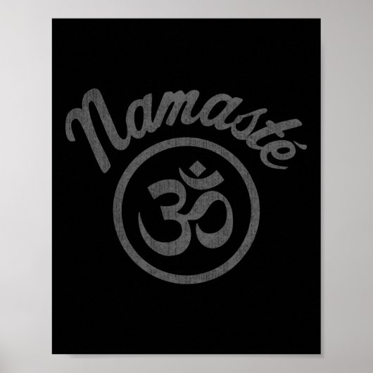 Namaste Aum Symbol Vintage Boho Poster (Vorne)