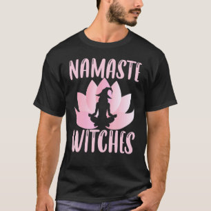 Namaste Barfuß-Hexe Halloween-Hut Mandala Lotus T-Shirt