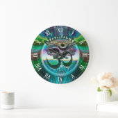 Namaste Baum des Lebens Runde Wanduhr (Zuhause)