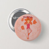 Namaste Baum-Pose Button (Vorne & Hinten)