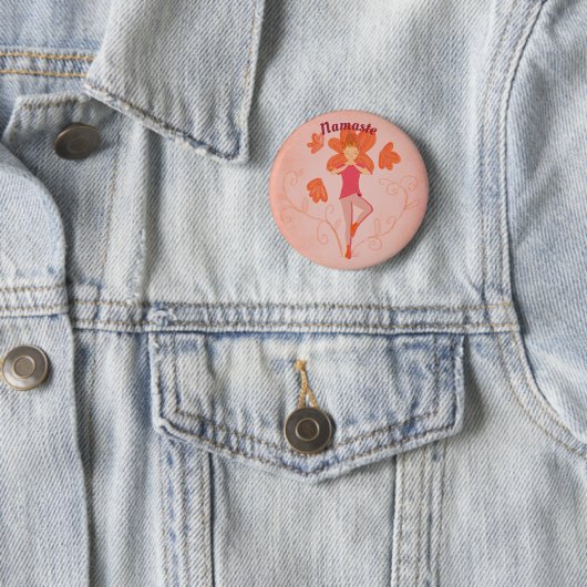 Namaste Baum-Pose Button (Beispiel)