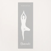 Namasté Baum Pose Silhouette benutzerdefinierte gr Yogamatte (Vorderseite)