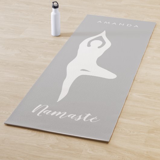 Namasté Baum Pose Silhouette benutzerdefinierte gr Yogamatte (Beispiel)