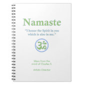 Namaste Bedeutung für Om-Symbol Notizblock (Vorderseite)