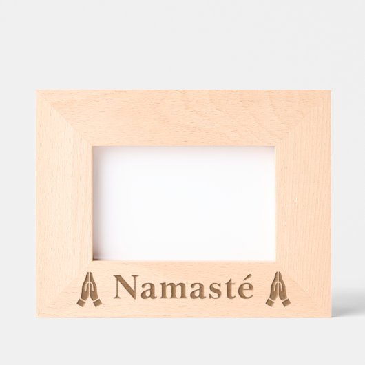 Namasté-Bilderrahmen aus Holz Geätzte Rahmen (Vorderseite)