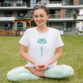 Namaste Black Lotus Blume Modernes Skript T-Shirt