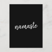 Namaste Black Yoga Modern Spiritual Meditation Postkarte (Vorderseite)