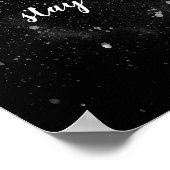 Namaste Bleibe Wild Moon Child Blue Full Moon Yoga Poster (Ecke)