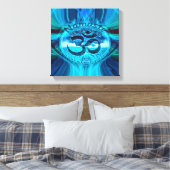 Namaste Blue Glow Leinwanddruck (Insitu (Schlafzimmer))