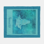 Namaste Blue Yoga Zen Meditation Spirituell Fleecedecke (Vorderseite (Horizontal))