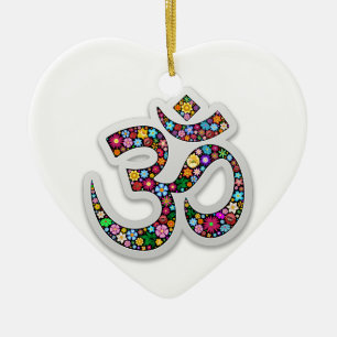 Namaste Blumen-Symbol-Kunst Keramikornament
