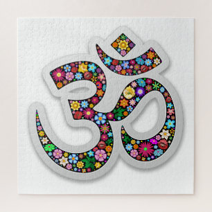 Namaste Blumen-Symbol-Kunst Puzzle
