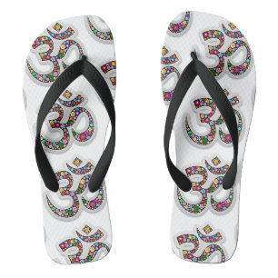Namaste Blumensymbol Kunst Badesandalen