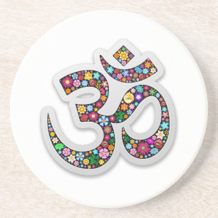 Namaste Blumensymbol Kunst Getränkeuntersetzer