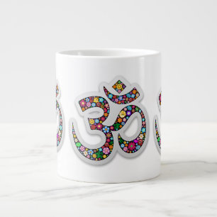 Namaste Blumensymbol Kunst Jumbo-Tasse