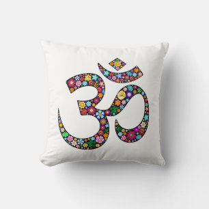 Namaste Blumensymbol Kunst Kissen