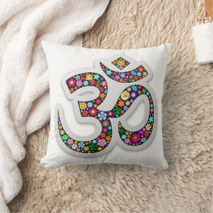 Namaste Blumensymbol Kunst Kissen
