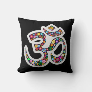 Namaste Blumensymbol Kunst Kissen