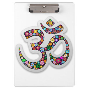 Namaste Blumensymbol Kunst Klemmbrett