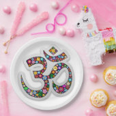 Namaste Blumensymbol Kunst Pappteller (Party)