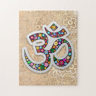 Namaste Blumensymbol Kunst Puzzle