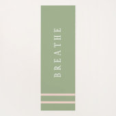 Namaste Breathe Rosa und Grüne Streifen Yogamatte (Rückseite)