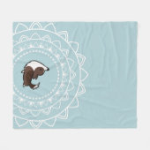 Namaste Brindle Corgi-Fleecethrow-Decke Fleecedecke (Vorderseite (Horizontal))