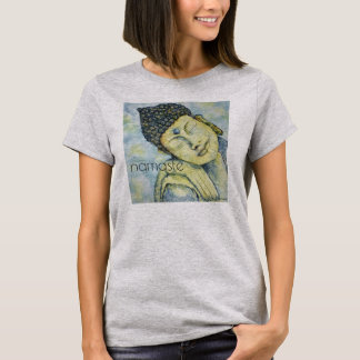 Namaste Buddha der Flowy der Kunst-Frauen T-Shirt