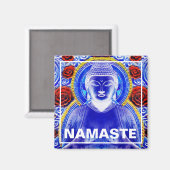 Namaste Buddha Magnet (Vorderseite/Rückseite)