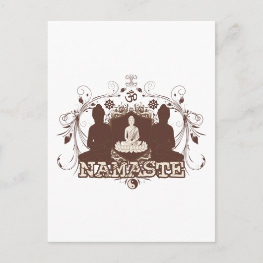 Namaste Buddha Postkarte (Vorderseite)