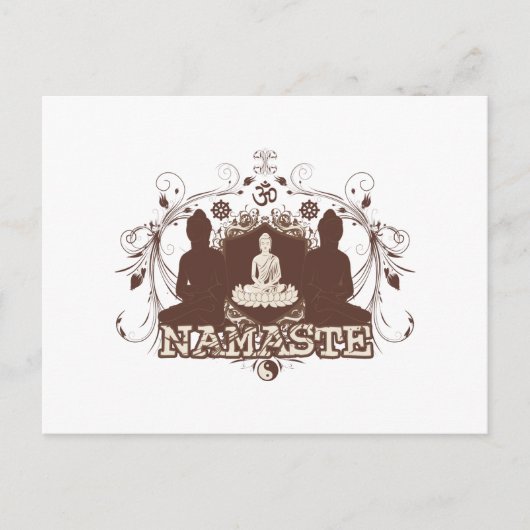 Namaste Buddha Postkarte (Vorderseite)