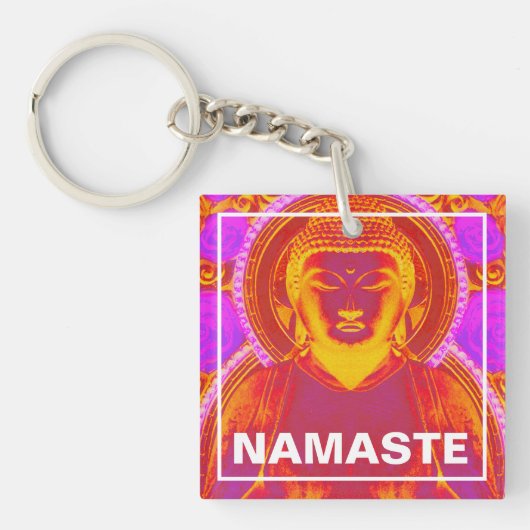 Namaste Buddha Schlüsselanhänger (Vorderseite)