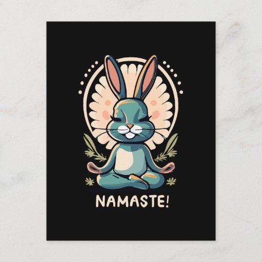 Namaste Bunny Yoga Kaninchen Meditation Begleitkarte (Vorderseite)