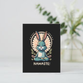 Namaste Bunny Yoga Kaninchen Meditation Begleitkarte (Stehend Vorderseite)