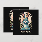 Namaste Bunny Yoga Kaninchen Meditation Einladung (Vorne/Hinten)
