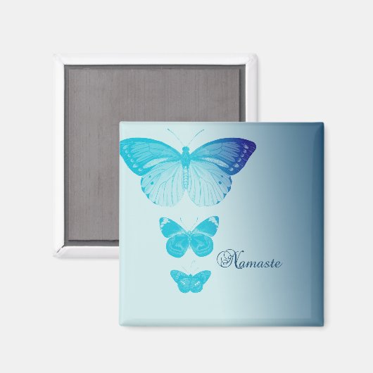 Namaste Butterflies Magnet (Vorderseite/Rückseite)