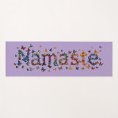Namaste Butterfly Art | Lavender Purple Meditation Yogamatte (Vorderseite (Horizontal))