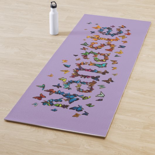 Namaste Butterfly Art | Lavender Purple Meditation Yogamatte (Beispiel)